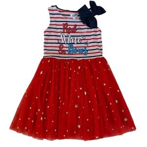 Nickelodeon Jojo Siwa Stripes Patriotic Sleeveless Dress Size 10/12 Large